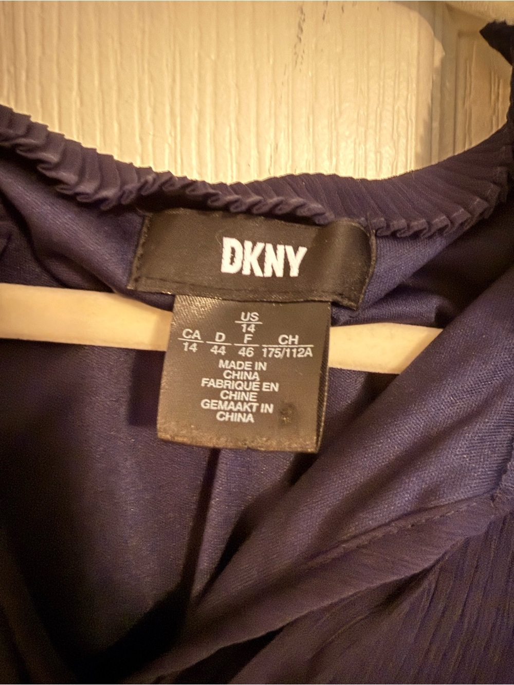 DKNY Sleeveless Black Tie-Neck Tunic - Picture 2 of 3